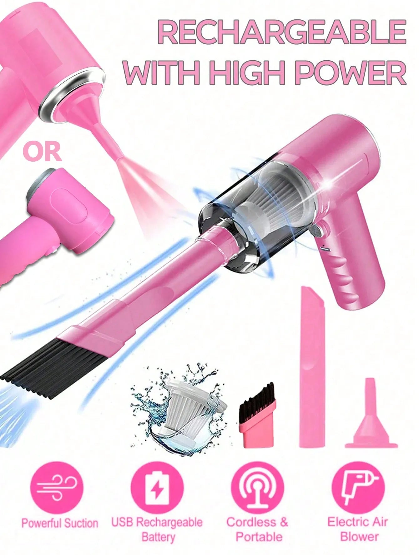 DustAway™ 3-in-1 — Suction, Blow & Clean